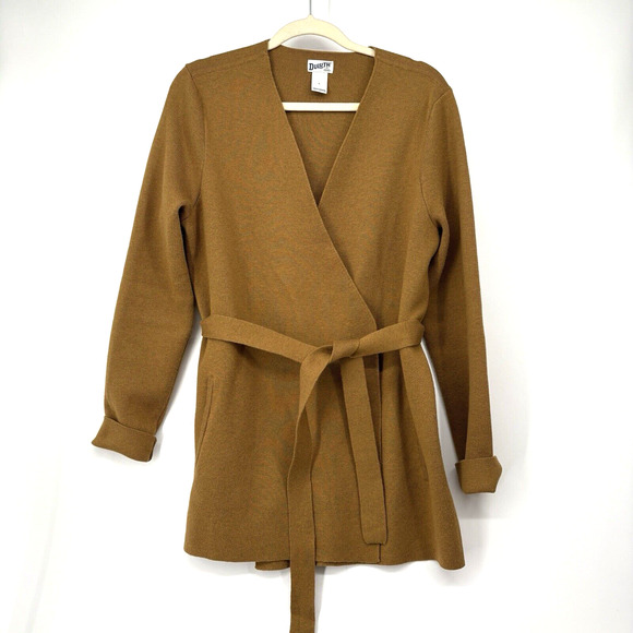 Duluth Trading Sweater Large Brown Cardigan Wrap Nonstop Convertible Cardi-wrap - Picture 2 of 6